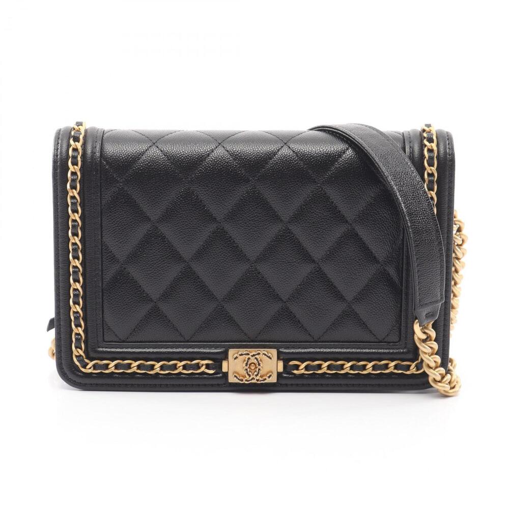 Chanel Boy Matelassé Shoulder Bag/Handbag, Caviar Leather (Grained Calfskin),...